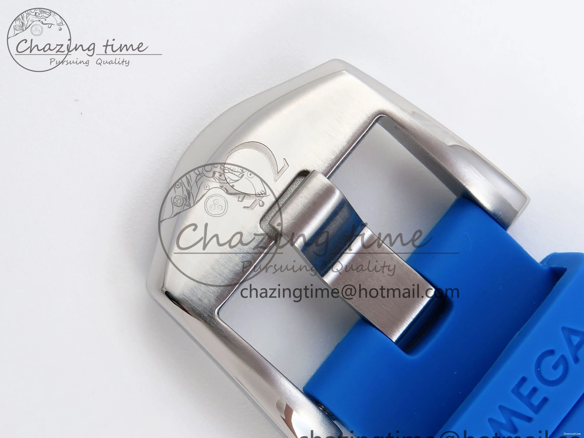 0506 SEAMASTER PLANET OCEAN 6000M ULTRA DEEP 45.5MM SS TF 1:1 BEST EDITION WHITE DIAL BLUE BEZEL ON RUBBER STRAP A SunProtective 7762